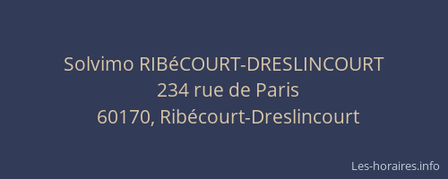 Solvimo RIB&eacute;COURT-DRESLINCOURT