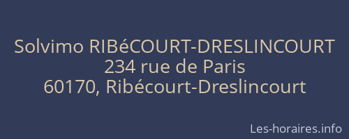 Solvimo RIBéCOURT-DRESLINCOURT