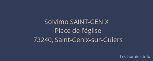 Solvimo SAINT-GENIX