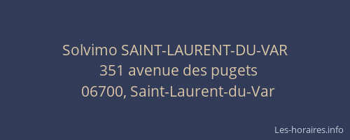 Solvimo SAINT-LAURENT-DU-VAR