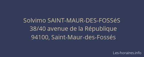 Solvimo SAINT-MAUR-DES-FOSS&eacute;S