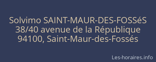 Solvimo SAINT-MAUR-DES-FOSSéS