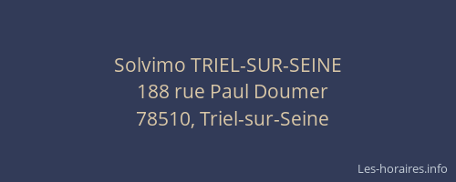 Solvimo TRIEL-SUR-SEINE