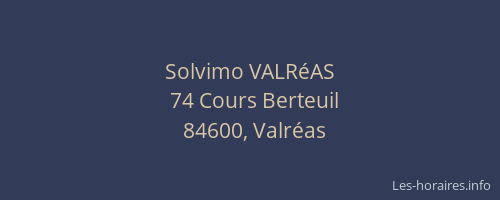 Solvimo VALR&eacute;AS