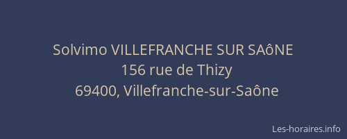 Solvimo VILLEFRANCHE SUR SAôNE