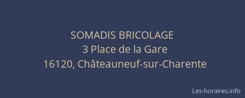 SOMADIS BRICOLAGE