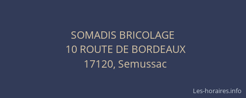 SOMADIS BRICOLAGE