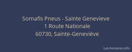 Somafis Pneus - Sainte Genevieve