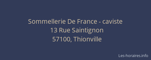 Sommellerie De France - caviste