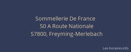 Sommellerie De France