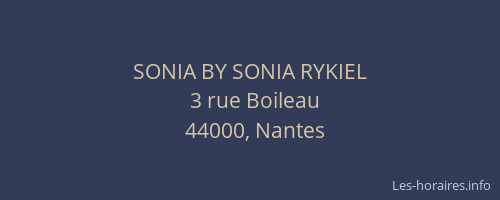 SONIA BY SONIA RYKIEL
