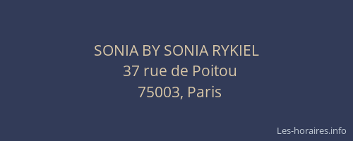 SONIA BY SONIA RYKIEL
