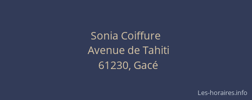 Sonia Coiffure