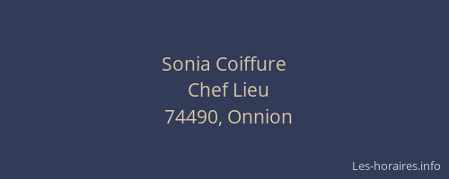 Sonia Coiffure
