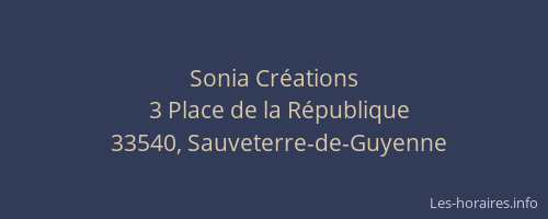 Sonia Créations