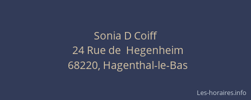 Sonia D Coiff