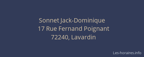 Sonnet Jack-Dominique