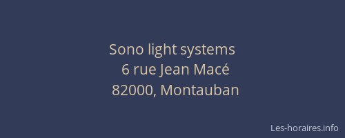 Sono light systems