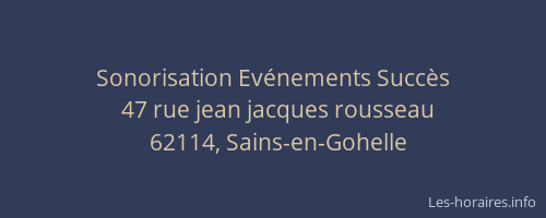 Sonorisation Ev&eacute;nements Succ&egrave;s