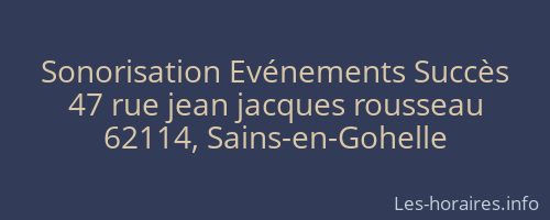 Sonorisation Evénements Succès