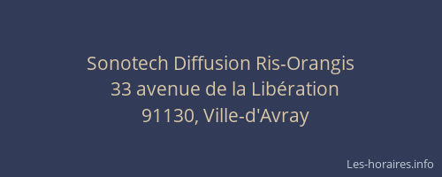Sonotech Diffusion Ris-Orangis