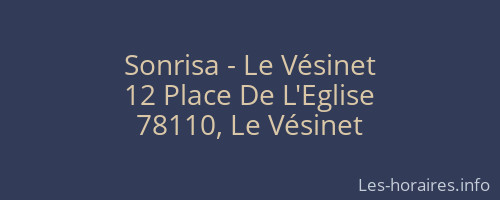 Sonrisa - Le Vésinet