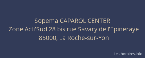 Sopema CAPAROL CENTER