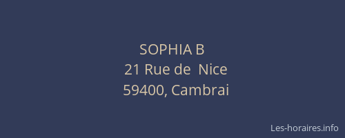 SOPHIA B