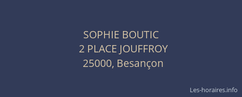 SOPHIE BOUTIC
