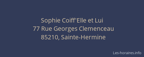 Sophie Coiff'Elle et Lui