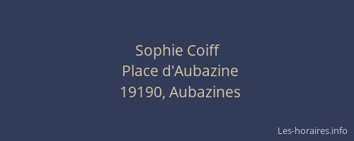 Sophie Coiff