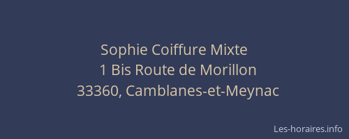 Sophie Coiffure Mixte