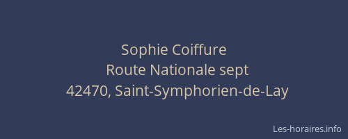 Sophie Coiffure