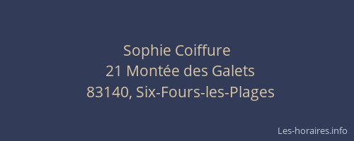 Sophie Coiffure