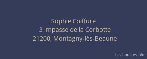 Sophie Coiffure