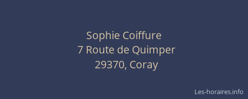 Sophie Coiffure
