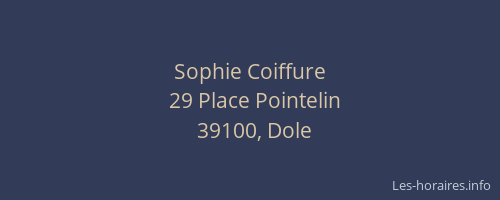 Sophie Coiffure