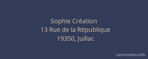 Sophie Cr&eacute;ation