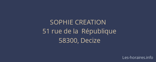 SOPHIE CREATION