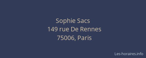 Sophie Sacs