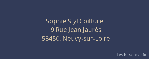 Sophie Styl Coiffure