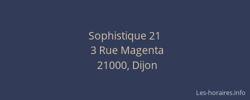 Sophistique 21