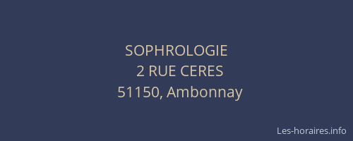 SOPHROLOGIE