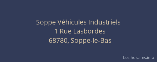 Soppe V&eacute;hicules Industriels