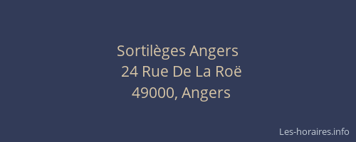 Sortilèges Angers