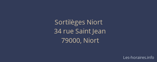 Sortilèges Niort