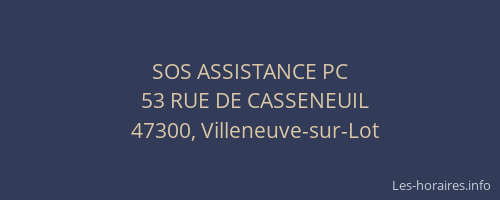 SOS ASSISTANCE PC