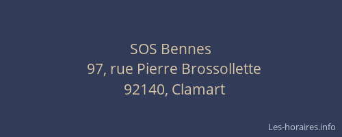 SOS Bennes