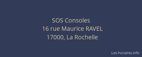 SOS Consoles