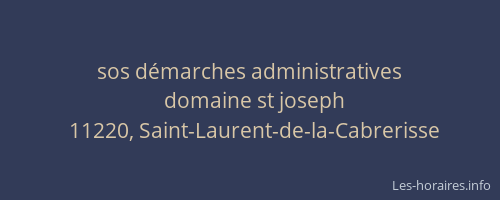 sos d&eacute;marches administratives